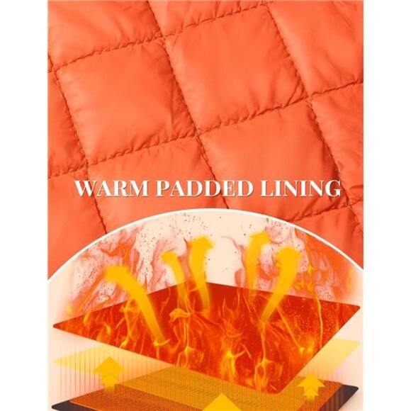 Mens Bomber Jacket Warm Full Zip Casual Padded Windbreaker Fall Winter Coat - Picture 4 of 7